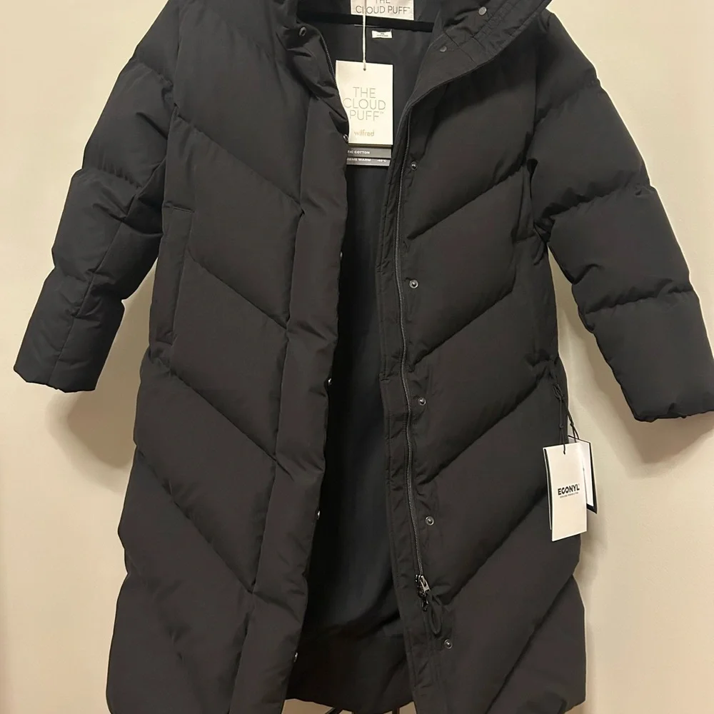 Wilfred Black Cloud Puff Long Jacket - Picture 2 of 15